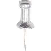 Gem Office Products Push Pins, 3/8", Plastic Heads, 100/BX, Aluminum 10PK GEMCPAL3